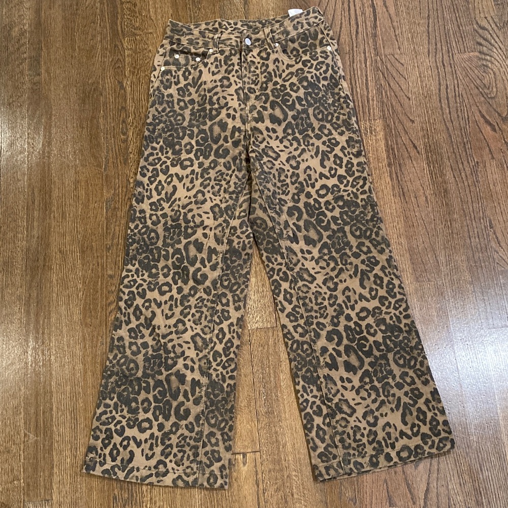 Aelfric Eden Tan and Black Animal Print Pants